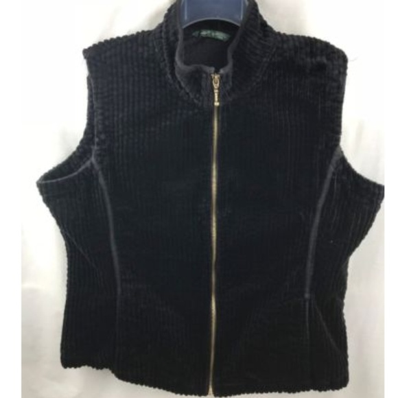 Woolrich Jackets & Blazers - Woolrich Black Corduroy Zippered Vest Size PXL